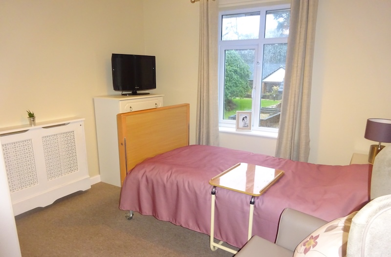 bedroom with tv and window